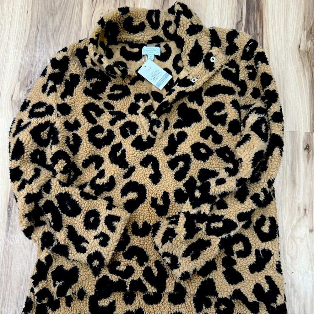 Mudpie Brady Sherpa pullover size medium NWT